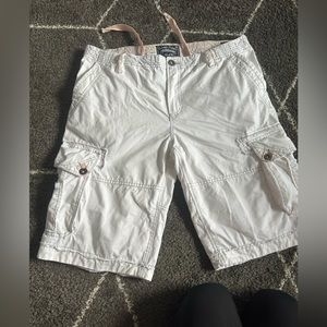 Men’s salvage supply shorts 36 inseam 24 1/2 in distressed look white